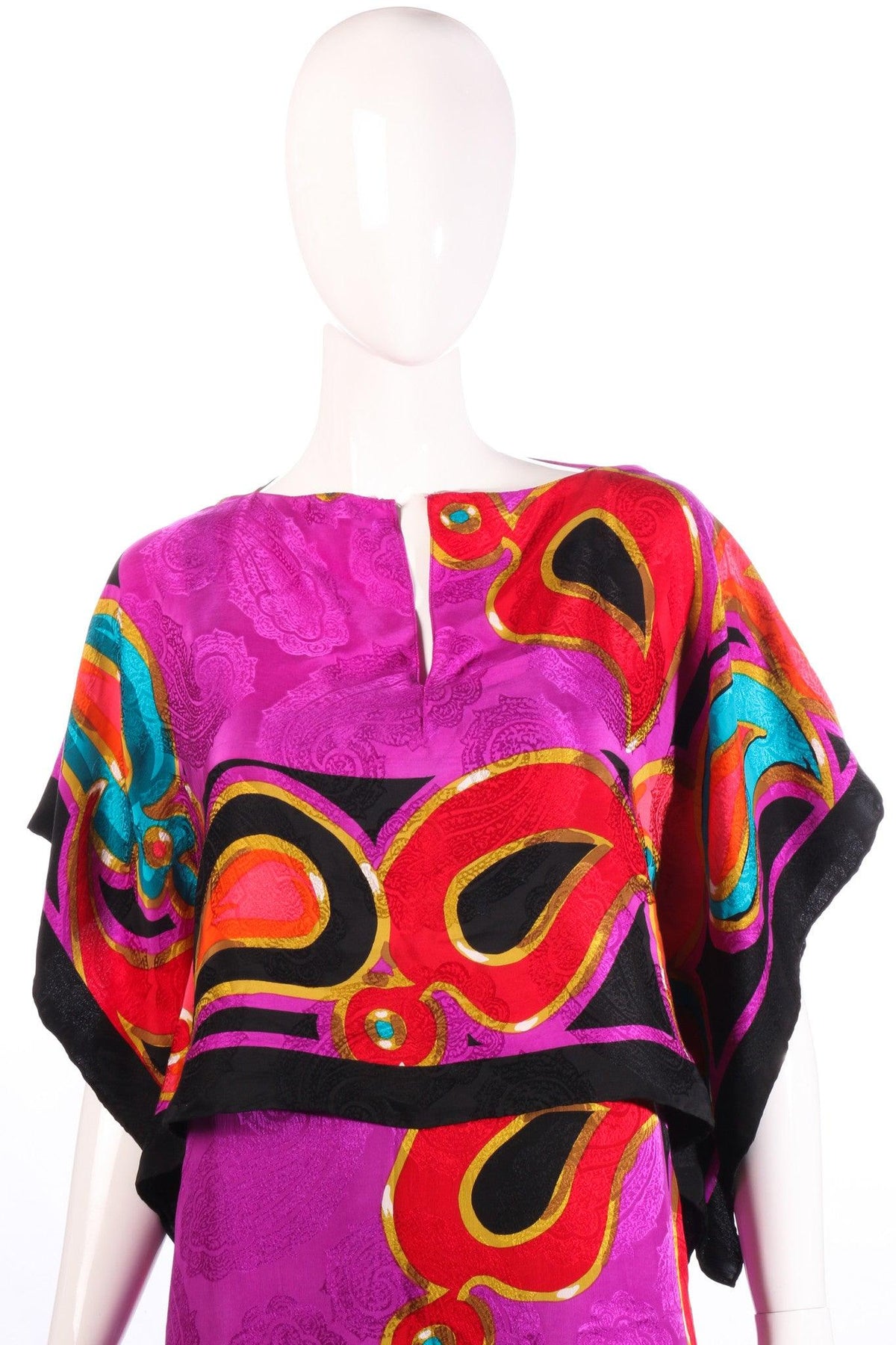 Brijo purple patterned dress, with additional top detail