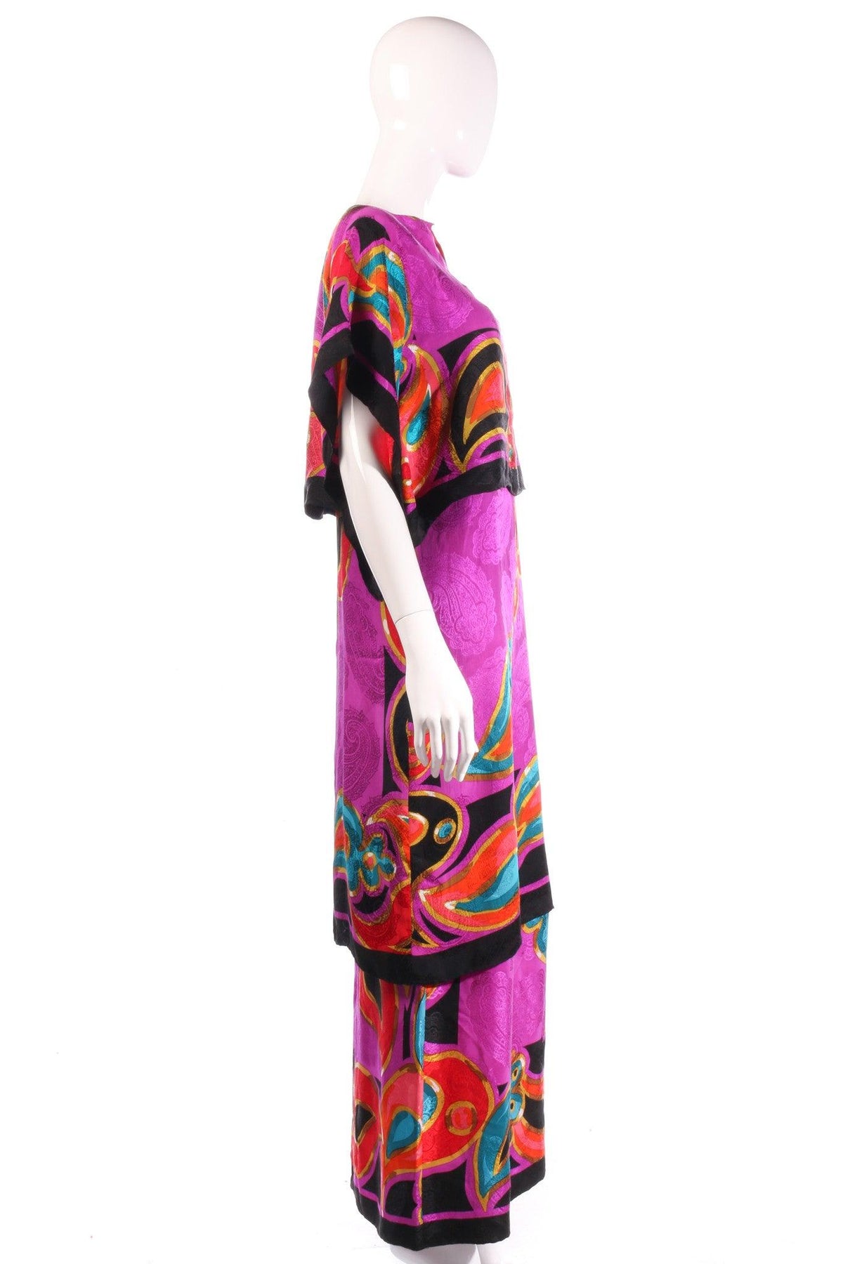 Brijo purple patterned dress, with additional top side