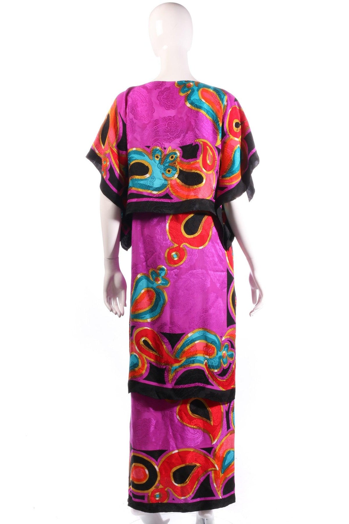 Brijo purple patterned dress, with additional top back