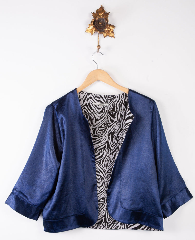 Dollys Laundry Kimono Style Jacket Dark Blue Size S - Ava & Iva