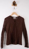 Casali London Brown Lace Overly Casual Jacket/Cardigan (14/16) - Ava & Iva
