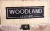 Woodland Leather soft cream jacket size 10 label