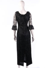 Dorothy Leigh Vintage Evening Dress Black Lace Size 10 - Ava & Iva