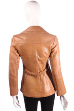 Brown leather jacket  back