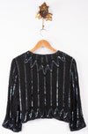 Kuku Esprit du soir from Sudi Vintage Beaded Jacket Black Size UK 6 - Ava & Iva