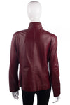 Pieles Yusra Leather Jacket Burgundy Size 44 (UK 12) - Ava & Iva