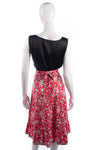 Exclusive Fashion Vintage Skirt Cotton Red Floral with Pockets UK10/12 - Ava & Iva