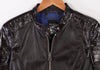 Miss Sixty Brown Biker Style Leather Jacket with Patent Accents Size M (UK 10) - Ava & Iva