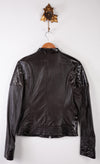 Miss Sixty Brown Biker Style Leather Jacket with Patent Accents Size M (UK 10) - Ava & Iva