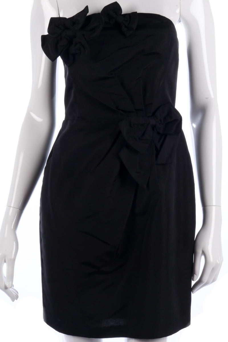 Fabulous black cocktail dress with bow details size 10 - Ava & Iva