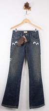 Antik Denim Jeans Flowers, Eagle and Tribal Embroidered with Tags Size 26 - Ava & Iva