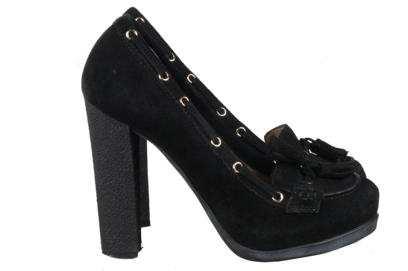 Fendi Black Suede High Heels Size 36 - Ava & Iva