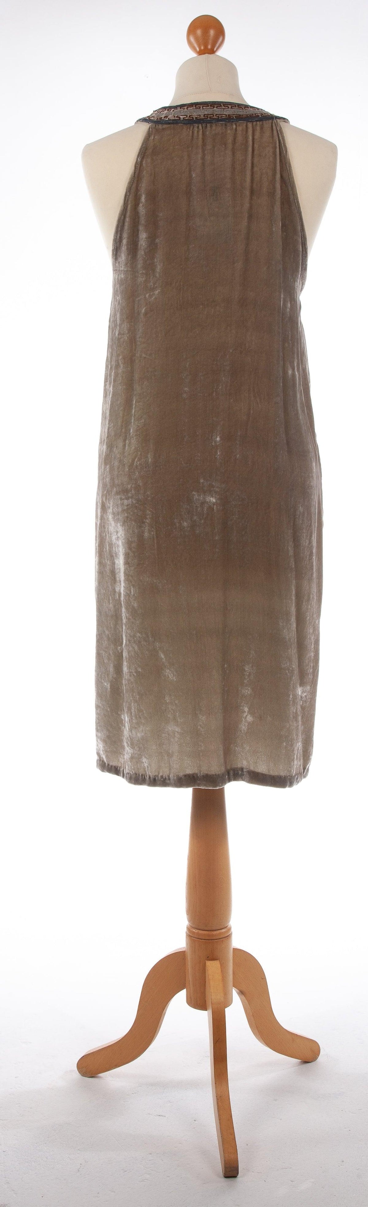 Conditions Apply Embroidered Butterflies Velvet Dress Moss Green est UK 8 - Ava & Iva