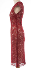 Jaeger Dress Red Lace over White Base UK Size10 - Ava & Iva