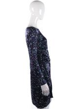 Fabulous Oui silk blue and pink patterned dress size 10 - Ava & Iva