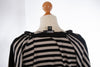 DKNY Black and Cream Striped Cotton Dress Size S (UK 8) - Ava & Iva
