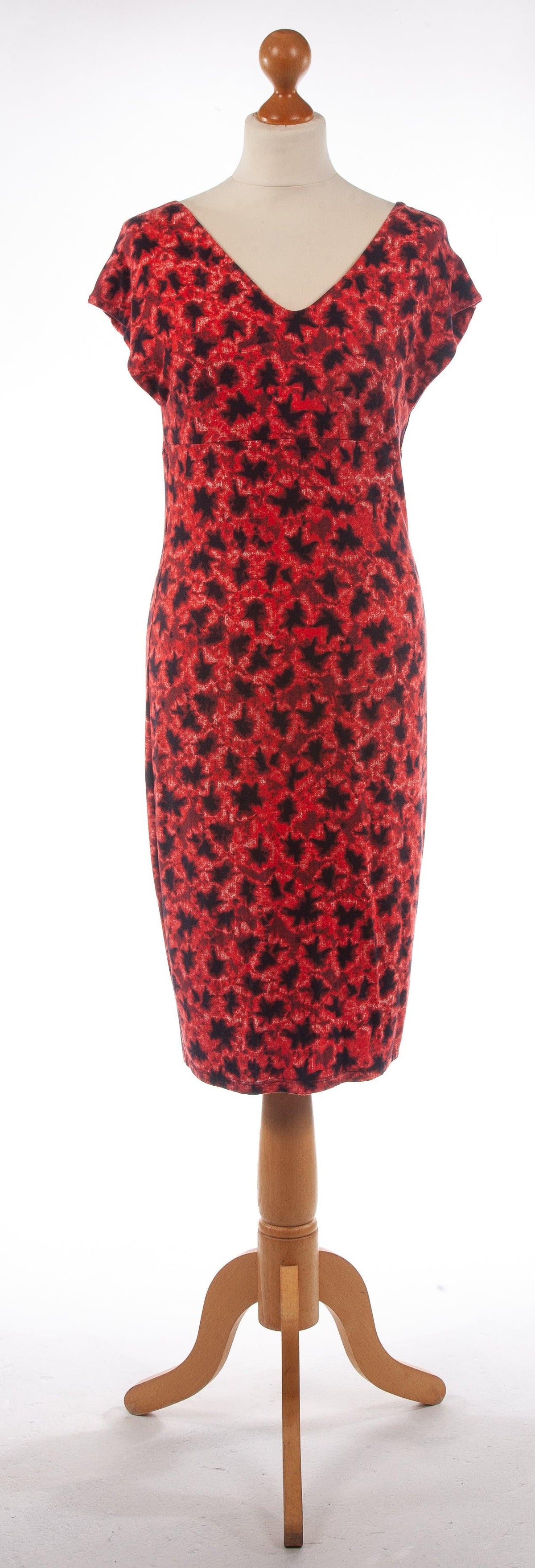 Isabel de Pedro Body Con Dress Red and Black UK 12 - Ava & Iva