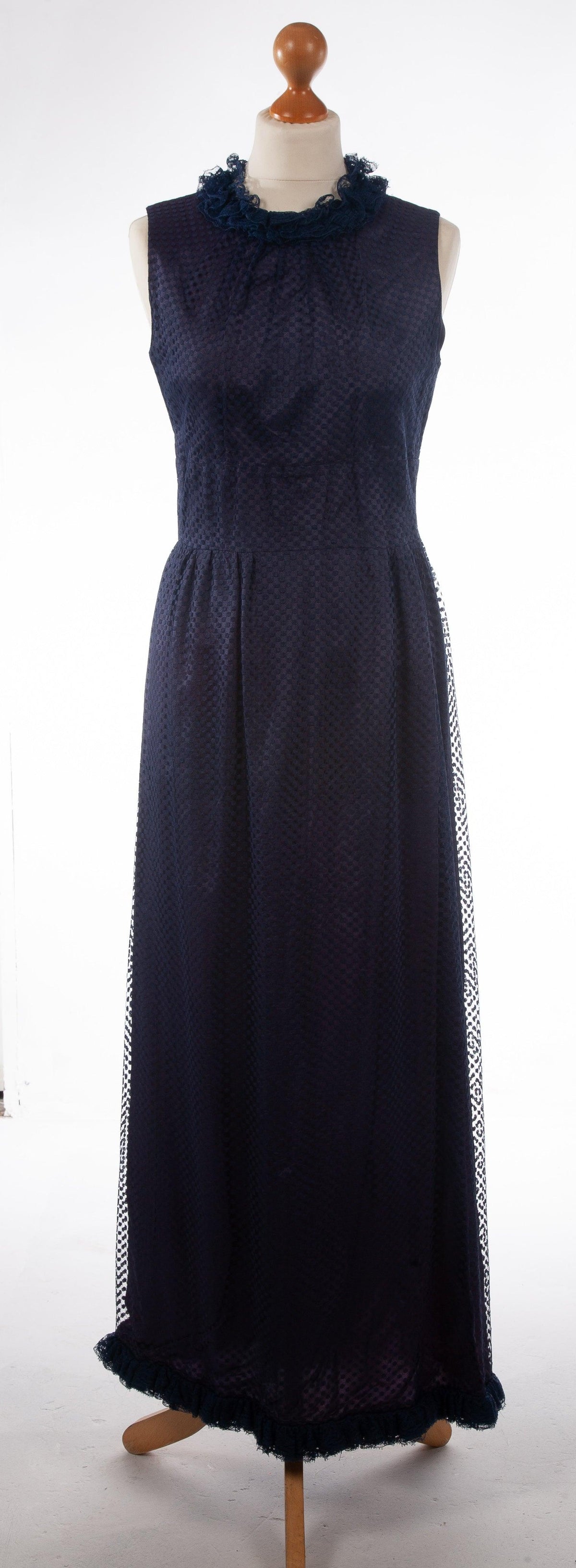 Berkertex Overlay Vintage Evening Gown Purple and Blue Lacey Top Layer  UK 10/12 - Ava & Iva