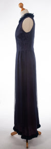 Berkertex Overlay Vintage Evening Gown Purple and Blue Lacey Top Layer  UK 10/12 - Ava & Iva