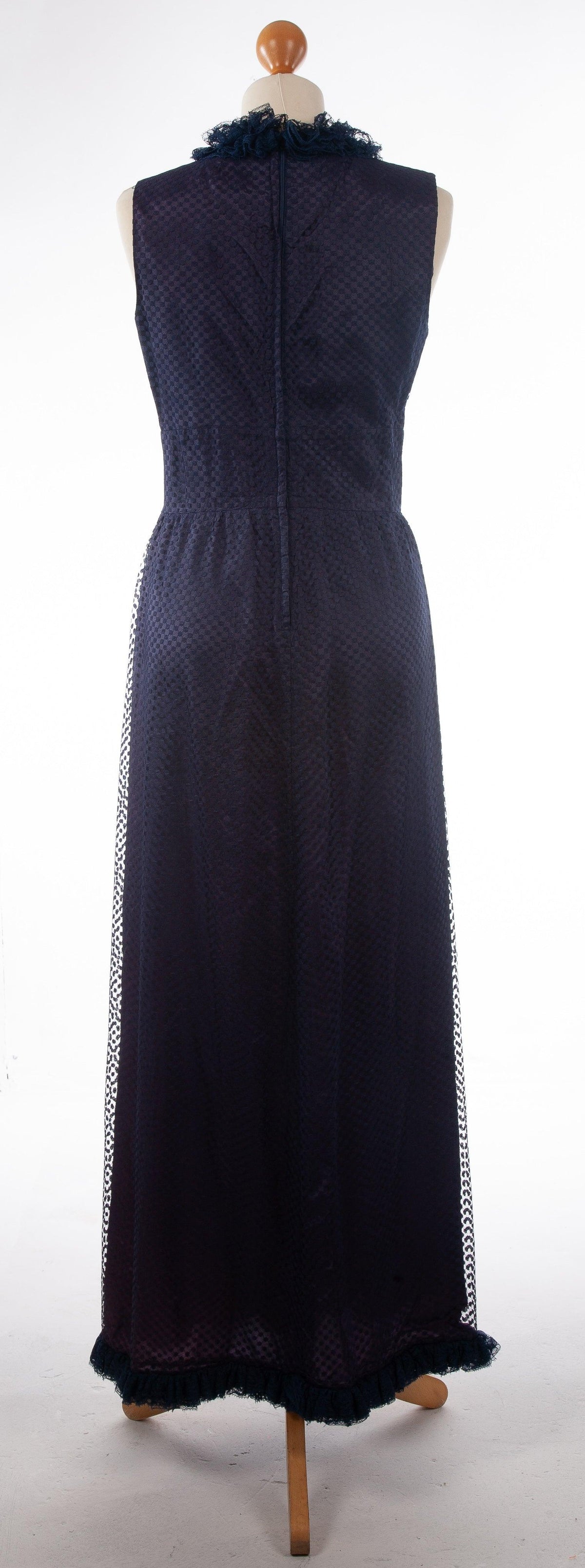 Berkertex Overlay Vintage Evening Gown Purple and Blue Lacey Top Layer  UK 10/12 - Ava & Iva