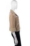 Blank London sparkly linen cropped jacket with fabulous pearl details size S side