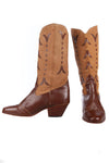 De Luca Brown Suede leather Cowboy Boots Size 9 1/2 (UK 6) - Ava & Iva