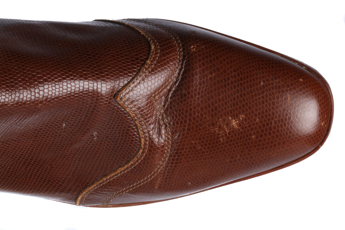 De Luca Brown Suede leather Cowboy Boots Size 9 1/2 (UK 6) - Ava & Iva