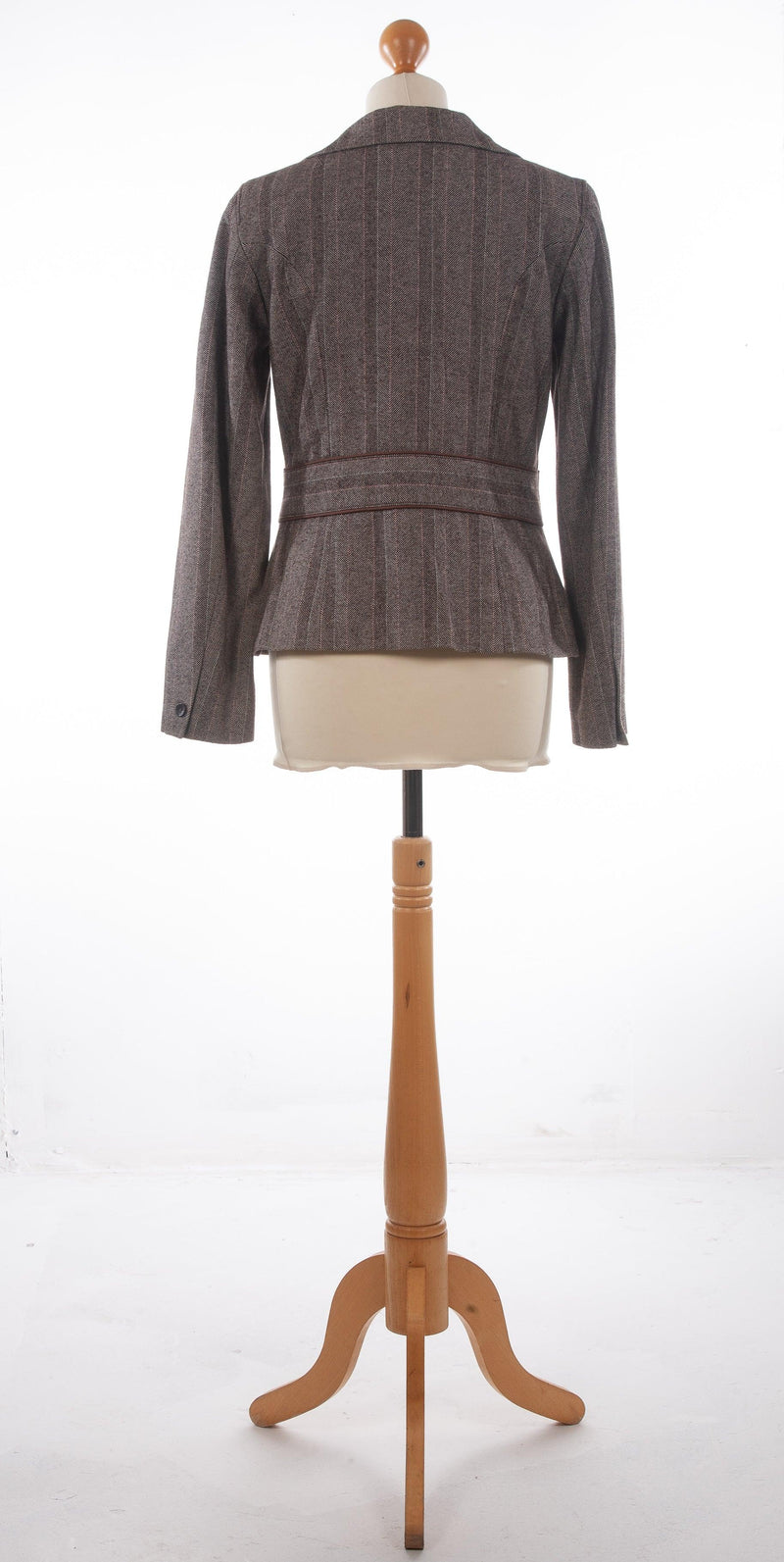 In Wear Herringbone Jacket Brown and Cream UK 10 - Ava & Iva