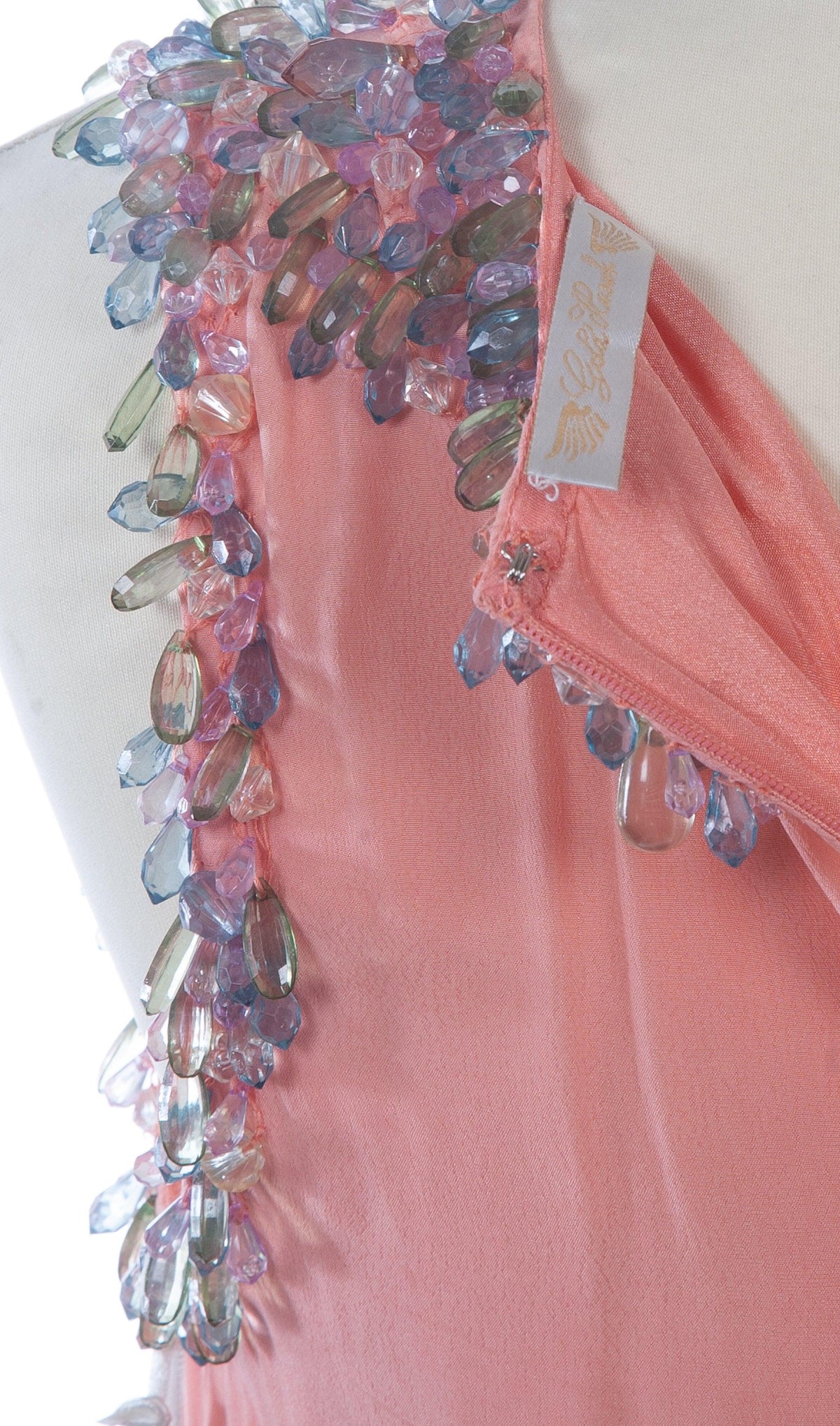 Gold Hawk Betty Tank Dress Lipstick Coral Beaded UK 8 BNWT - Ava & Iva