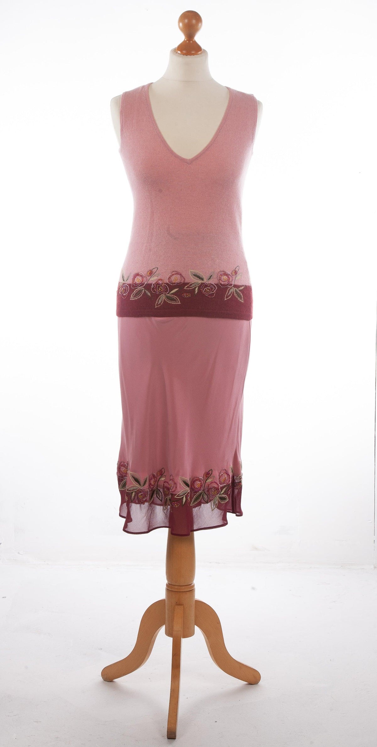 Maria Grachvogel Embellished Skirt with Wool Top Dusky Pink Size S BNWT - Ava & Iva