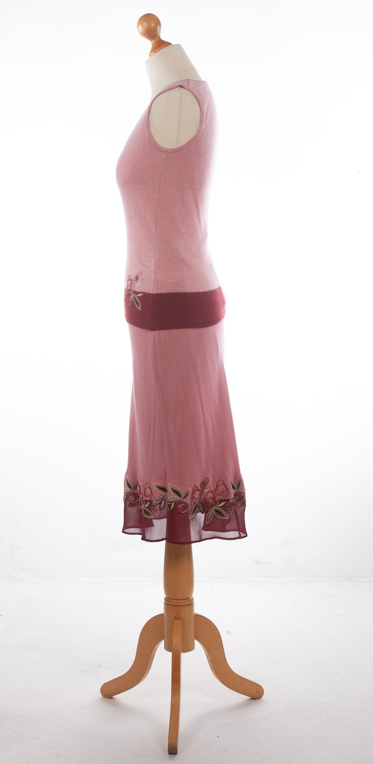 Maria Grachvogel Embellished Skirt with Wool Top Dusky Pink Size S BNWT - Ava & Iva