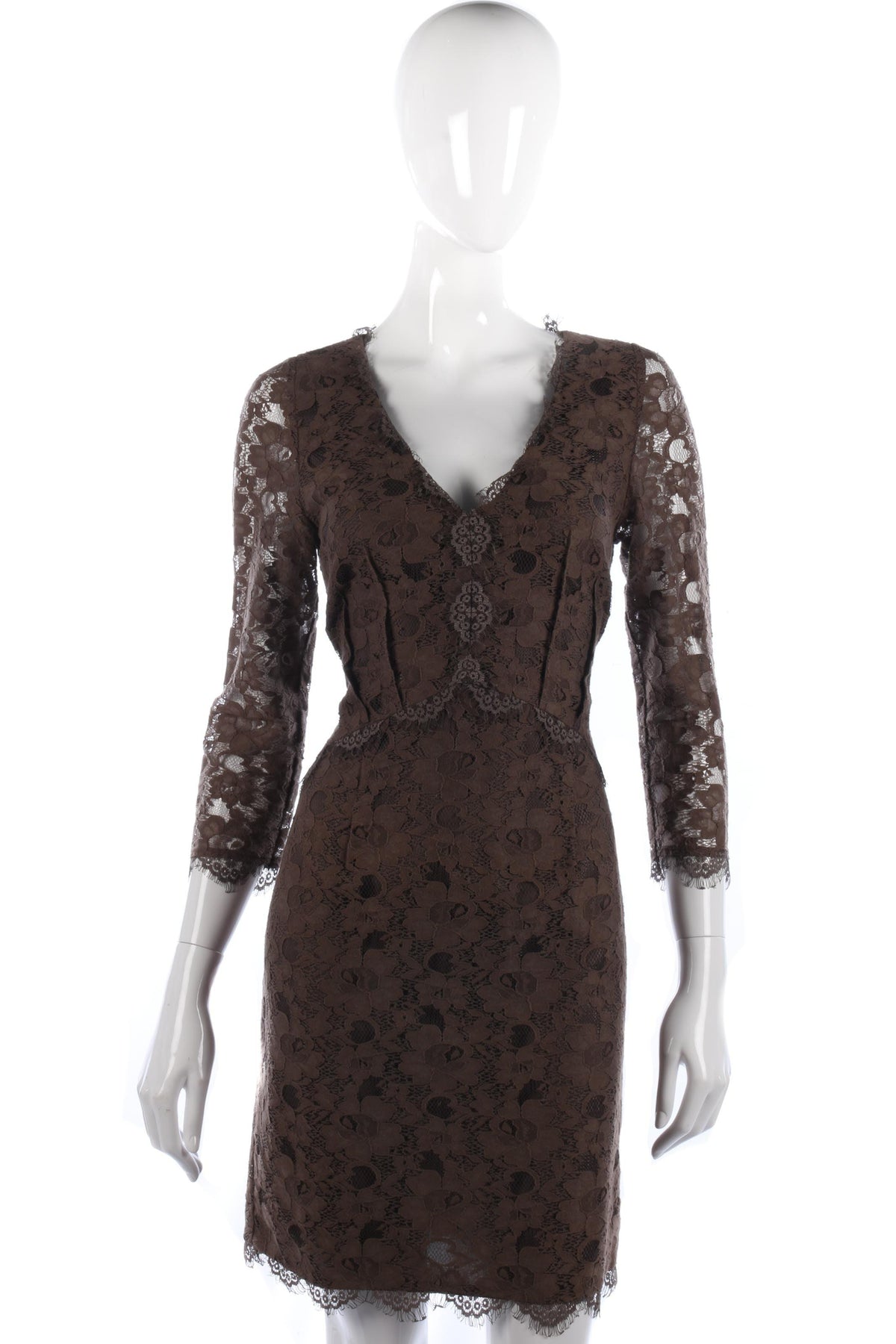 Day Birger Et Mikkelsen brown lace cocktail dress size S/M - Ava & Iva