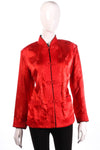 Reversible red and black silk Chinese jacket