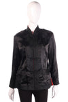 Reversible red and black silk Chinese jacket black
