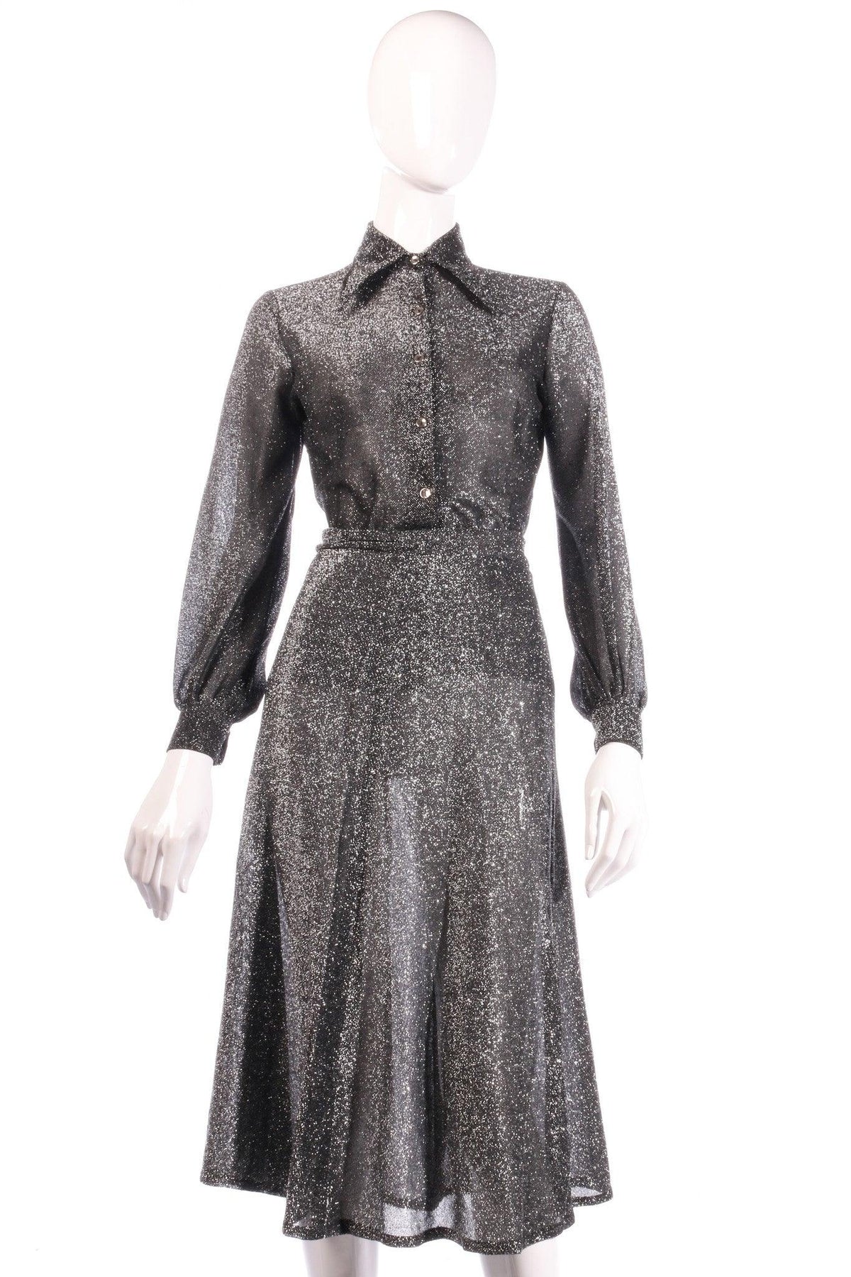 JAKE silver blouse and skirt