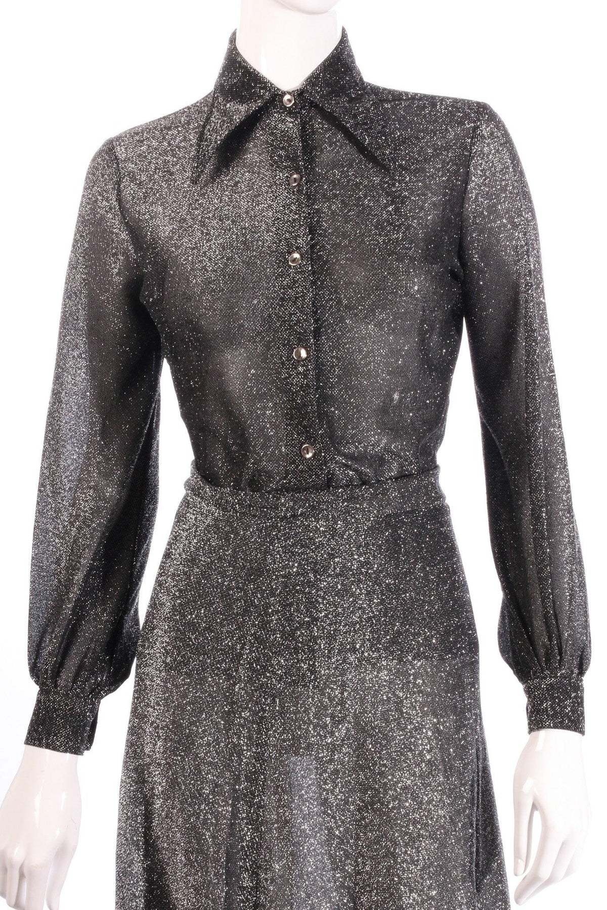 JAKE silver blouse and skirt detail