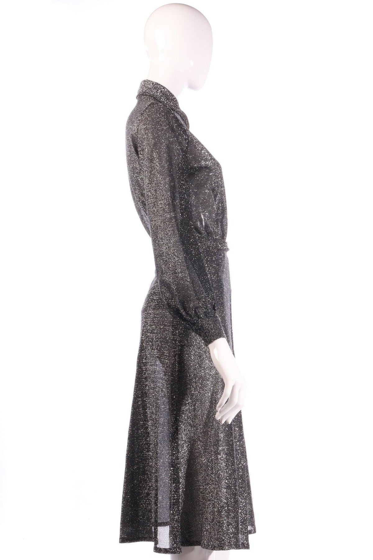 JAKE silver blouse and skirt side