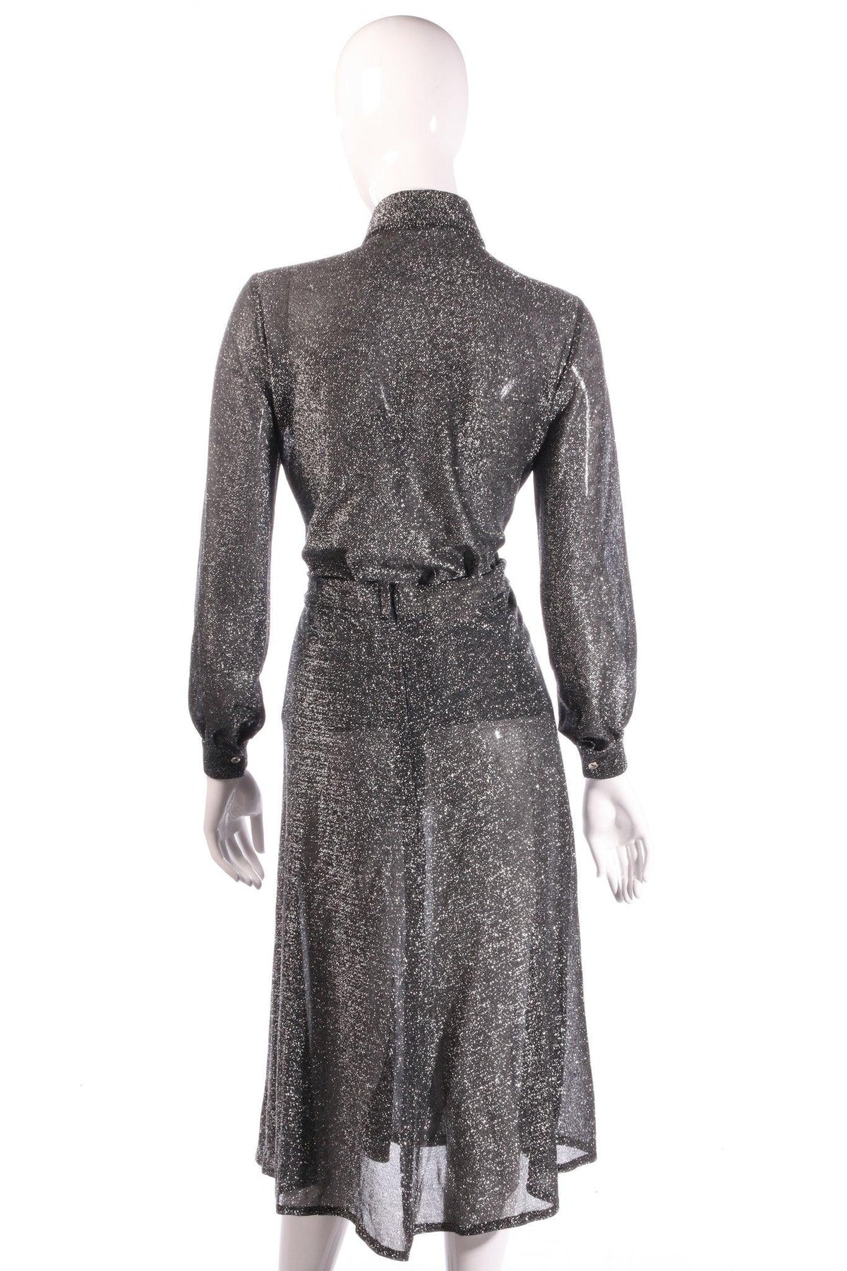 JAKE silver blouse and skirt back