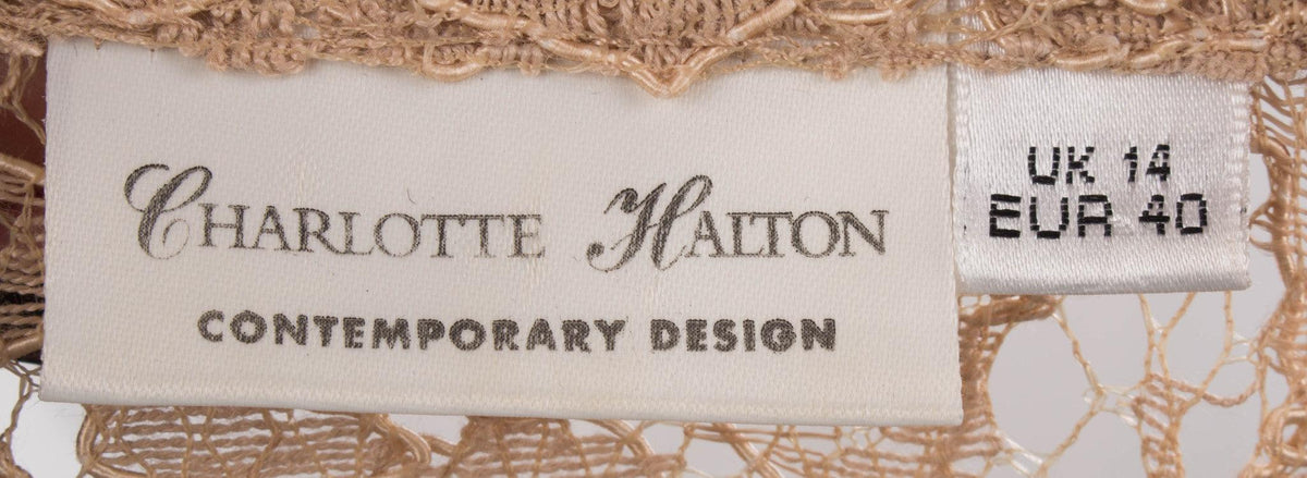Charlotte Halton Contemporary Design Lace Shirt Cream Size 14 - Ava & Iva