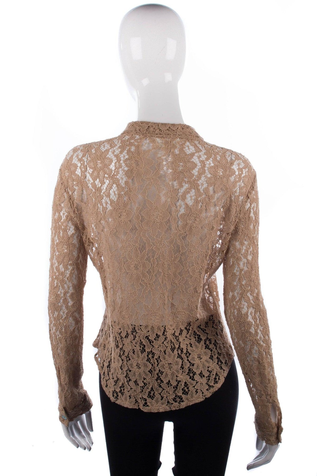 Charlotte Halton Contemporary Design Lace Shirt Cream Size 14 - Ava & Iva