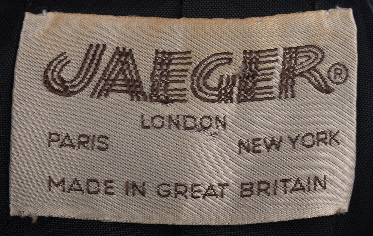 Jaeger Vintage Jacket Black with Gold and Silver Check Design Size 14 - Ava & Iva