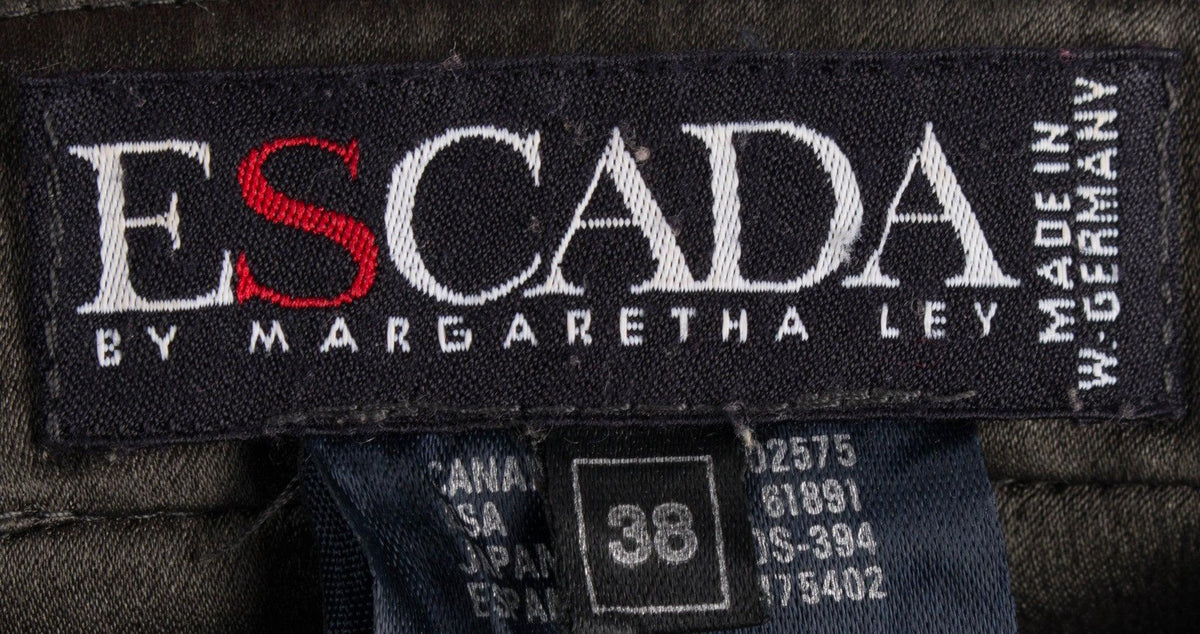 Designer Escada by Margaretha Ley olive green shirt size 12/14