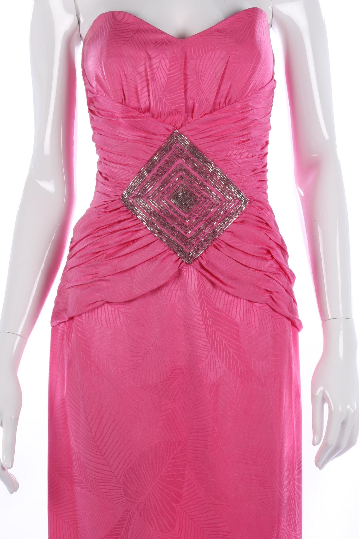 Robina stunning evening gown pink with beading size S - Ava & Iva