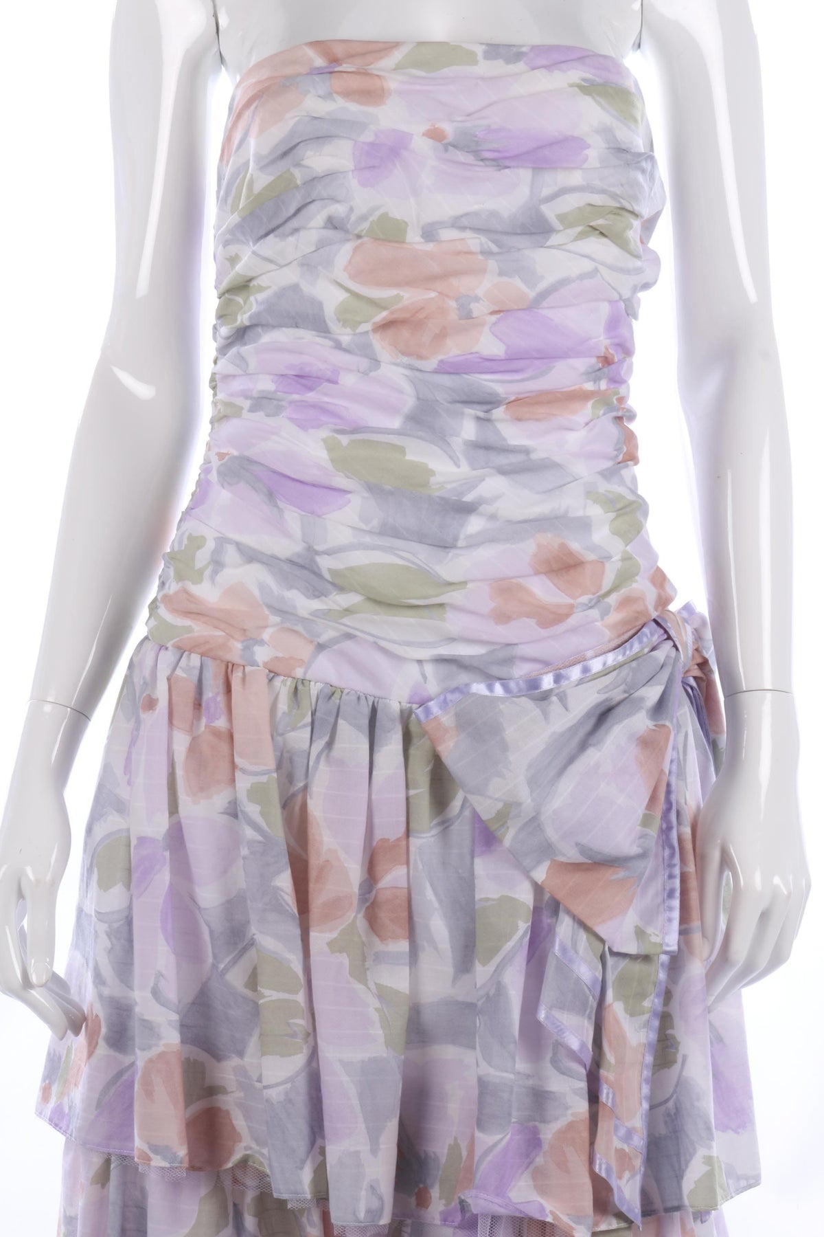Amazing vintage strapless tiered evening dress size 12 - Ava & Iva
