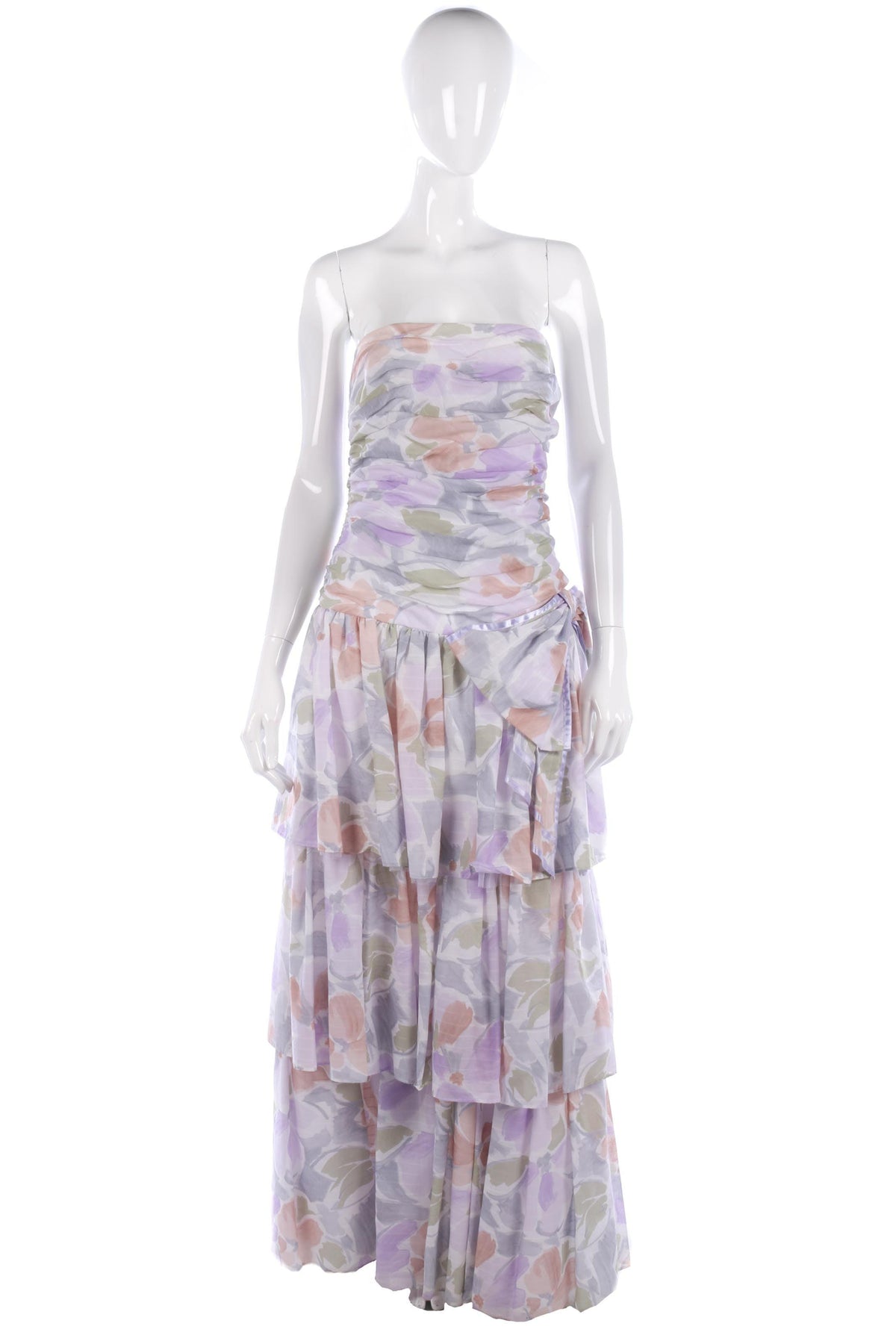 Amazing vintage strapless tiered evening dress size 12 - Ava & Iva