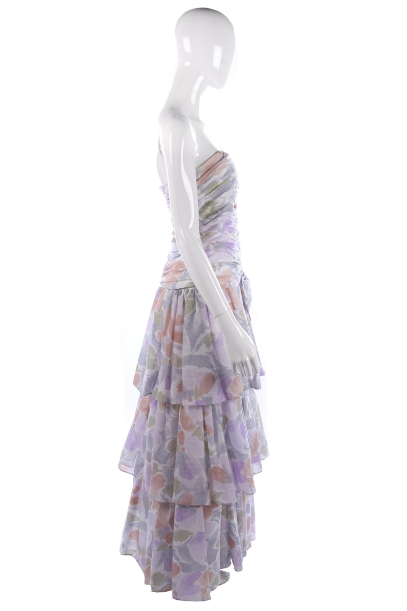 Amazing vintage strapless tiered evening dress size 12 - Ava & Iva