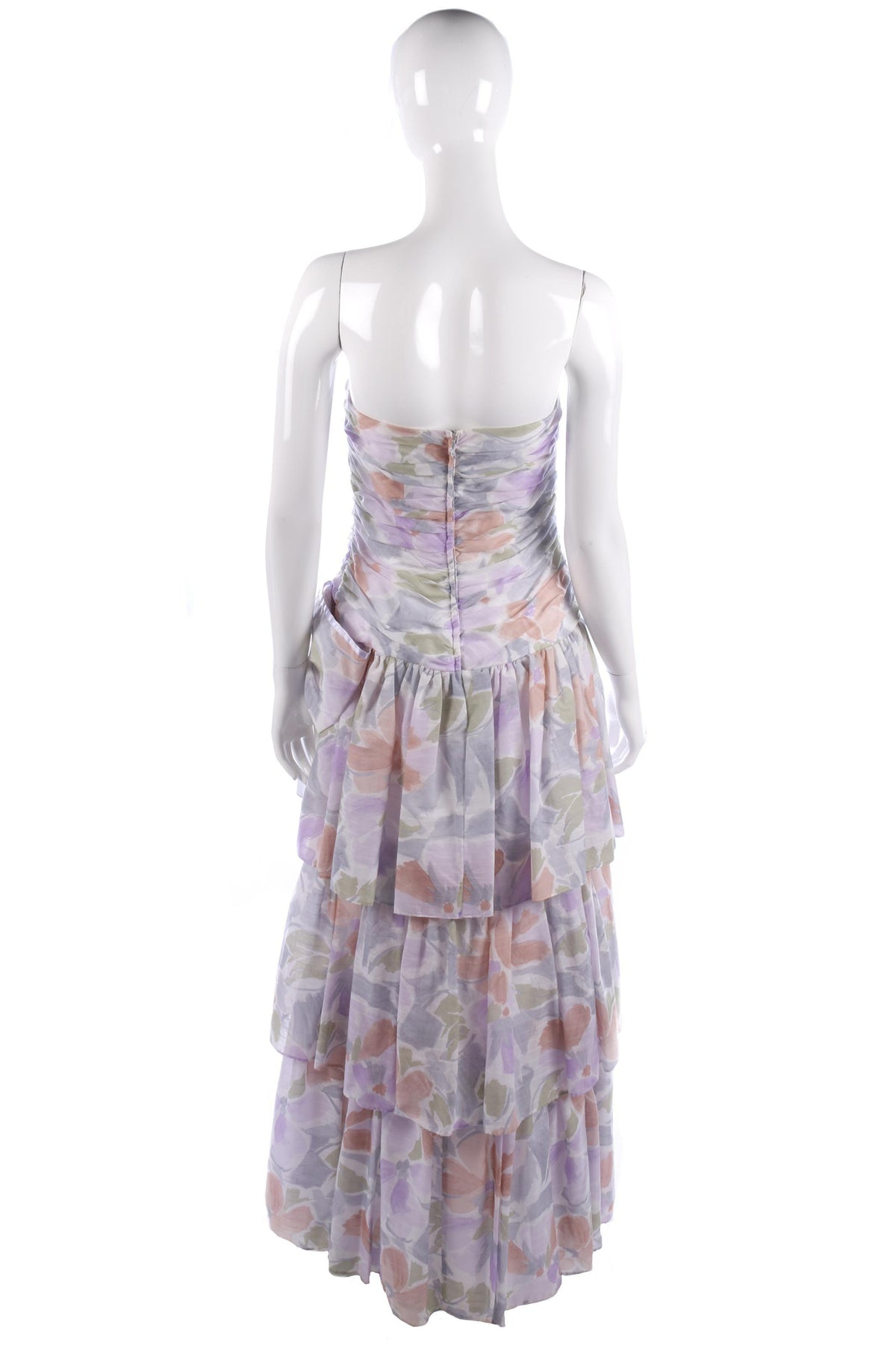Amazing vintage strapless tiered evening dress size 12 - Ava & Iva