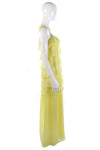 Long yellow silk ruffle dress yellow size 8/10 - Ava & Iva
