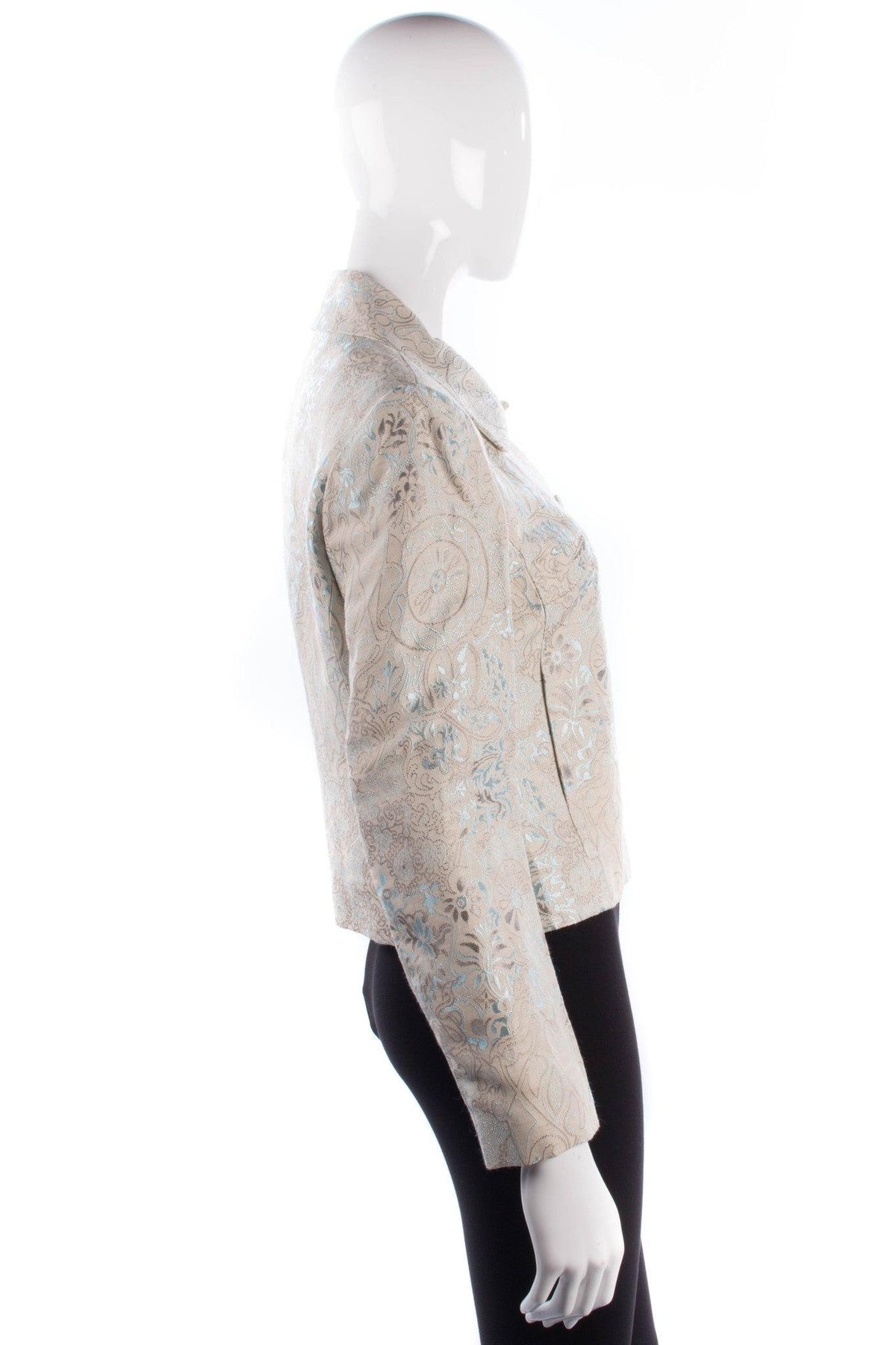 River Island Embroidered Jacket Cream UK Size 12 - Ava & Iva