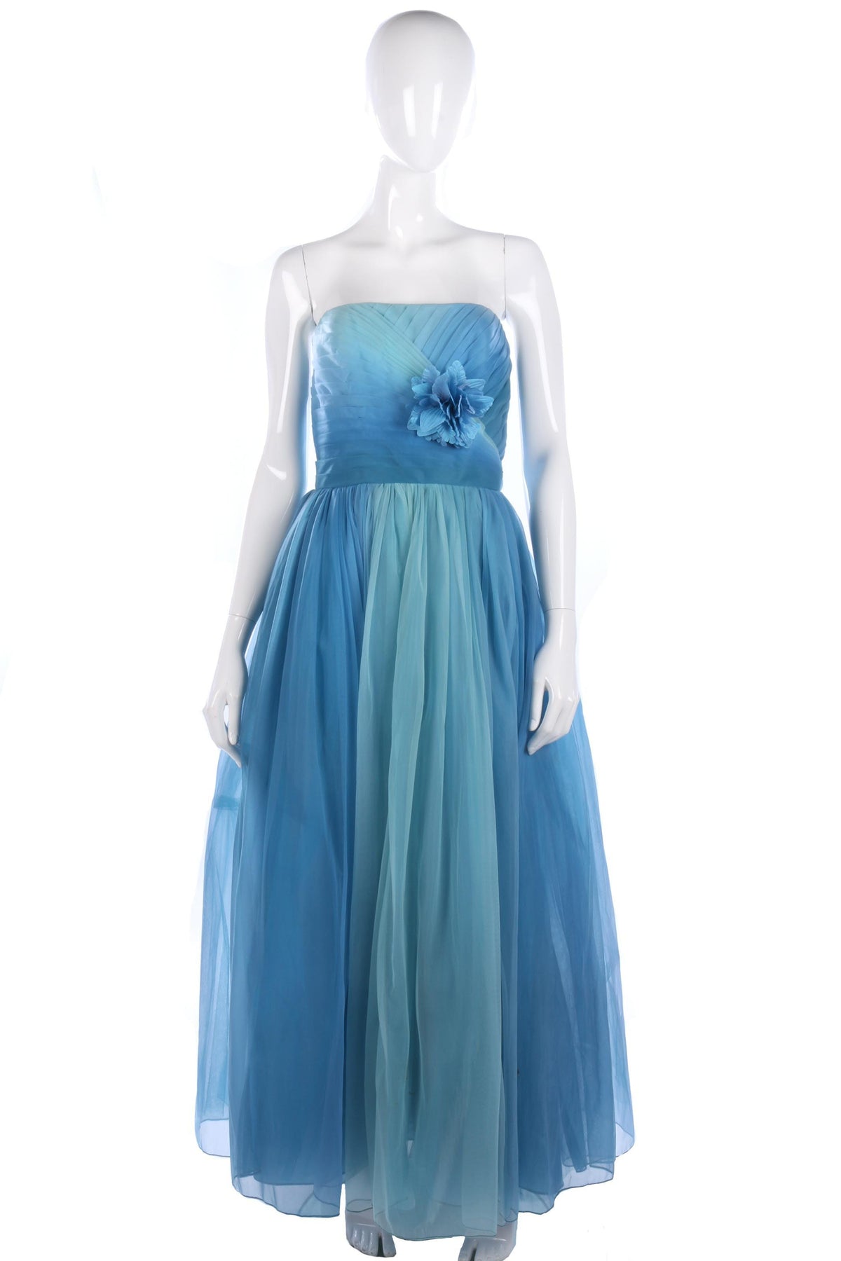 Fabulous 1950's handmade blue gown size 10/12 - Ava & Iva